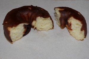 Donuts have a perfect texture, not too dense or crumbly.